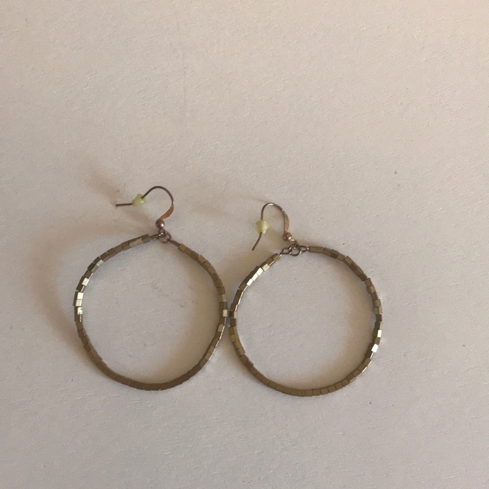 Gold hoop earring